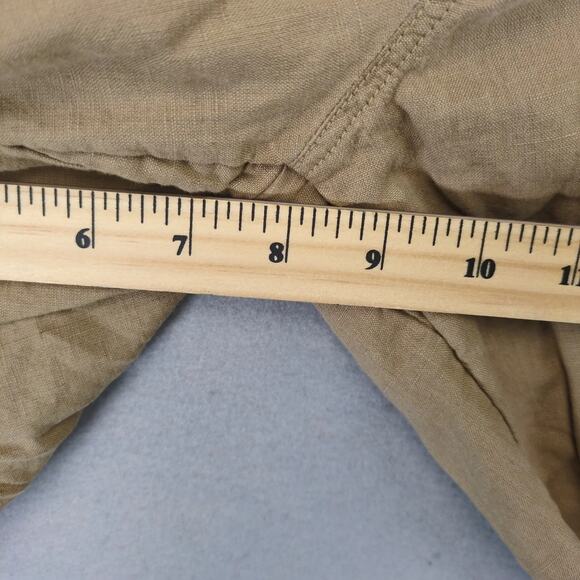 Polo Ralph Lauren Men's 38x8 Shorts Tan Linen Cotton Classic Fit Navy Pony Logo - Picture 4 of 10